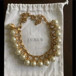 J. Crew Gold and Pearl Statement Necklace